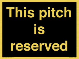 This pitch is reserved